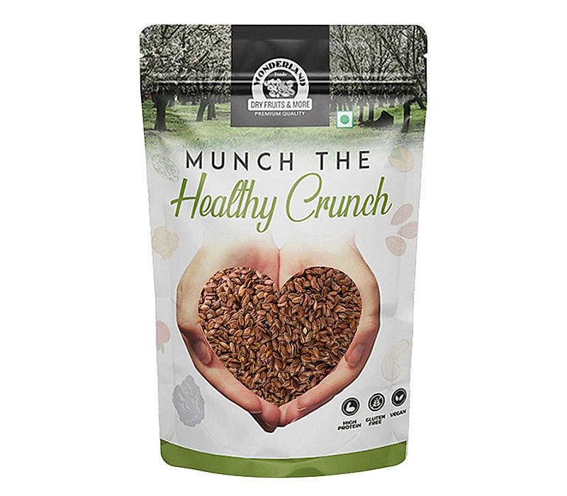 Wonderland Foods - Healthy & Tasty Raw Flax / Alsi Seeds 150g Pouch | Seeds For Eating | Immunity Booster Diet | Protein and Rich in Fibre