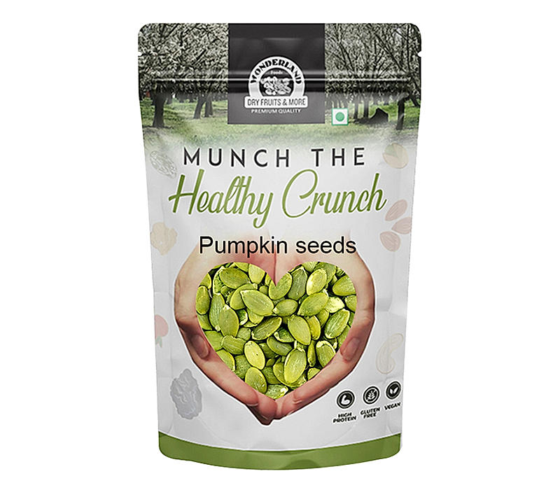 Wonderland Foods - Healthy & Tasty Raw Pumpkin / Kaddu Seeds 150g Pouch | Seeds For Eating | Immunity Booster Diet | Protein and Rich in Fibre