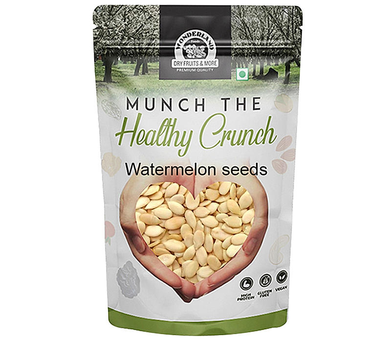 Wonderland Foods - Healthy & Tasty Raw Watermelon / Tarbooj Seeds 150g Pouch | Seeds For Eating | Immunity Booster Diet | Protein and Rich in Fibre