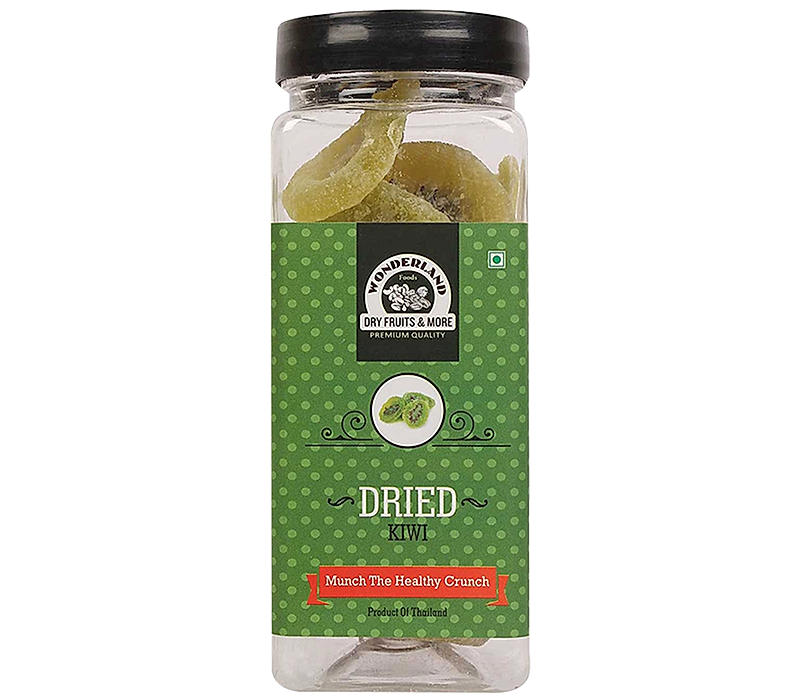 Wonderland Foods - Dehydrated Dried Kiwi 150g Re-Usable Jar | Dry Fruit Kiwi | Wholesome and Natural Kiwi | Rich in Vitamins & Minerals | Natural & No Artificial Colors, Gluten Free