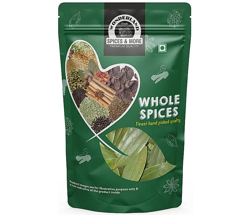 Wonderland Foods - Whole Spices Tej Patta 100g Pouch | Bay Leaves Dried