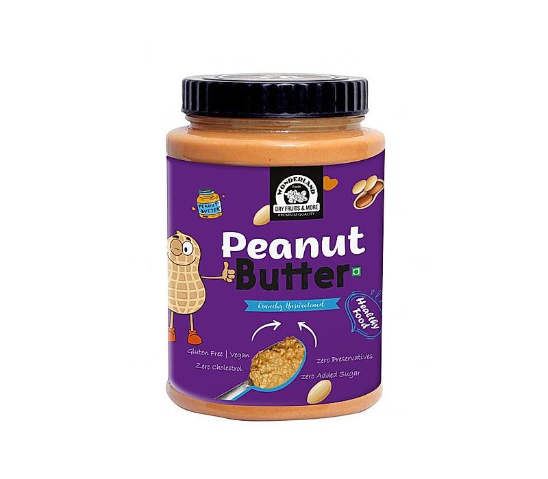 WONDERLAND FOODS  Peanut Butter Crunchy - (250 g) |Glutan Free |Vegan |100% Peanuts | Zero Preservatives | Zero Cholestrol | 100% Natural Zero Added Sugar