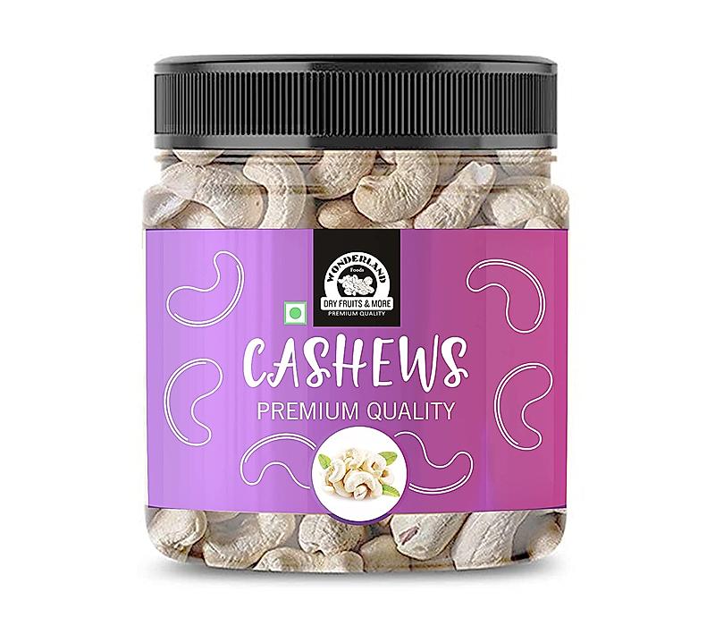 Wonderland Foods - Natural Raw Whole Kaju (W320-Grade) 200g Jar | Dry Fruit Whole Cashew W320 | Whole Cashew Nut | Gluten & GMO-Free | Delicious & Healthy Nuts