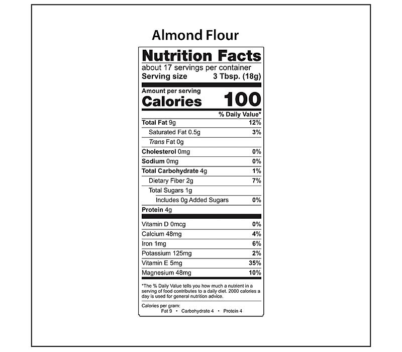 WONDERLAND FOODS (Device) Almond Flour Unblanched, 1 kg Lowcarb