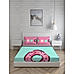Rock & Room Cotton Fine Sea Blue/Pink Colored Cartoon Print King Bed Sheet Set