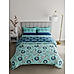 Erica Cotton Value Blue Colored Floral Print Double Cordinated Bedding set with Bedsheet, Pillow Cover & Comforter