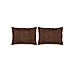 Guaze Cotton Fine Brown Colored Checkered Print King Bed Sheet Set