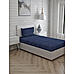 Gauze Textured Pure Cotton 160 Tc Single Bedsheet Set (Blue)