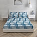 Geo Tangle 212 TC 100% cotton Super Fine Blue Colored Geometric Print King Bed Sheet Set