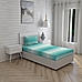 Geo Tangle 212 TC 100% cotton Super Fine Sea Blue Colored Ombre Dyed Print Single Bed Sheet Set