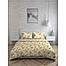 Jade  Super Fine Beige Colored Floral Print Double Cordinated Bedding set with Bedsheet, Pillow Cover & Comforter