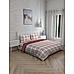 Jade  Super Fine White/Red Colored Checkered Print Double Cordinated Bedding set with Bedsheet, Pillow Cover & Comforter
