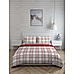 Jade  Super Fine White/Red Colored Checkered Print Double Cordinated Bedding set with Bedsheet, Pillow Cover & Comforter