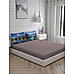 Globe Trotter 100% Cotton Super Fine Dark Grey Colored Solid Print King Bed Sheet Set