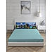 Globe Trotter 100% Cotton Super Fine Blue Colored Solid Print King Bed Sheet Set
