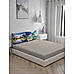 Globe Trotter 100% Cotton Super Fine Light Grey Colored Solid Print King Bed Sheet Set
