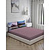 Globe Trotter 100% Cotton Super Fine Mauve Colored Solid Print King Bed Sheet Set