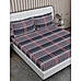 Signature Sateen 300 TC 100% cotton Ultra Fine Dark Grey Colored Checkered Print King Bed Sheet Set
