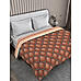 Iris Gaze 100% Cotton Fine Brick Red Colored Abstract Print Double Reversible Comforter