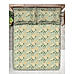 Signature Sateen 300 TC 100% cotton Ultra Fine Olive Green Colored Floral Print King Bed Sheet Set