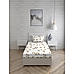 Iris Gaze-1 100% cotton Fine White/Brown Colored Floral Print Single Bed Sheet Set