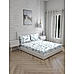 Iris Gaze-1 100% cotton Fine White/Blue Colored Floral Print King Bed Sheet Set