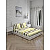 Akira 2 225 TC Chief Value Cotton Super Fine White/Yellow Colored Checkered Print Double Bed Sheet Set