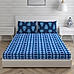 Hamsa Healing 100% Cotton Fine Dark Blue Colored Abstract Print King Bed Sheet Set