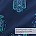 Hamsa Healing Cotton Fine Dark Blue Colored Abstract Print Single Bed Sheet Set