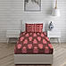 Hamsa Healing Cotton Fine Maroon Colored Abstract Print Single Bed Sheet Set