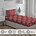 Hamsa Healing Cotton Fine Maroon Colored Abstract Print Single Bed Sheet Set
