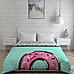 Rock & Room 200 TC Cotton Fine Sea Blue/Pink Colored Cartoon Print Double Comforter