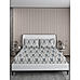 Riviera 100% Cotton Fine Grey Colored Ethnic Print King Bed Sheet Set