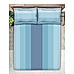 Baltic 224 TC Cotton-TENCEL™ Super Fine Blue Colored Stripes Print King Bed Sheet Set