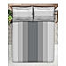 Baltic 224 TC Cotton-TENCEL™ Super Fine Grey Colored Stripes Print King Bed Sheet Set