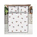 Regent Park 200 TC Cotton-TENCEL™ Super Fine Grey Colored Floral Print King Bed Sheet Set