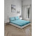 Mystic Hues 270 TC 100% cotton Super Fine Blue Colored Geometric Print King Bed Sheet Set