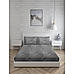 Mystic Hues 270 TC 100% cotton Super Fine Grey Colored Geometric Print King Bed Sheet Set