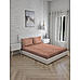 Mystic Hues 270 TC 100% cotton Super Fine Rustic Orange Colored Geometric Print King Bed Sheet Set
