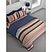 Stripe Tease Pure Cotton 160 Tc Double Comforter (Orange &  Navy Blue)