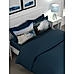 Globe Trotter Cotton Fine Dark Blue Colored Solid Print Single Bed Sheet Set