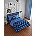 Hamsa Healing Cotton Fine Dark Blue Colored Abstract Print Single Bed Sheet Set