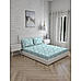 Signature Sateen 300 TC 100% cotton Ultra Fine Blue Colored Floral Print King Bed Sheet Set