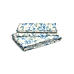Signature Sateen 300 TC 100% cotton Ultra Fine Light Blue Colored Floral Print Fitted Bed Sheet Set