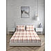 Signature Sateen 300 TC 100% cotton Ultra Fine Brown Colored Checkered Print Fitted Bed Sheet Set