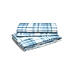 Signature Sateen 300 TC 100% cotton Ultra Fine Blue Colored Checkered Print Fitted Bed Sheet Set