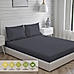 Kalpavriksha 300 TC 100% cotton Ultra Fine Grey Colored Solid Print King Bed Sheet Set