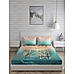 City Saga 270 TC 100% cotton Super Fine Blue Colored Indian Print King Bed Sheet Set