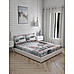 City Saga 270 TC 100% cotton Super Fine Grey Colored Indian Print King Bed Sheet Set