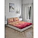 City Saga 270 TC 100% cotton Super Fine Brown/Pink Colored Indian Print King Bed Sheet Set